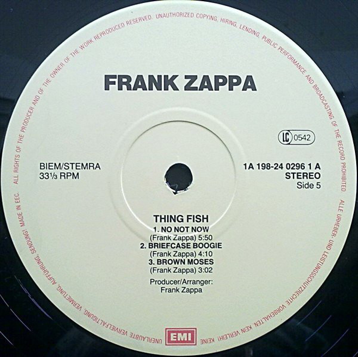 Frank Zappa "Thing-Fish" 3 LP Box