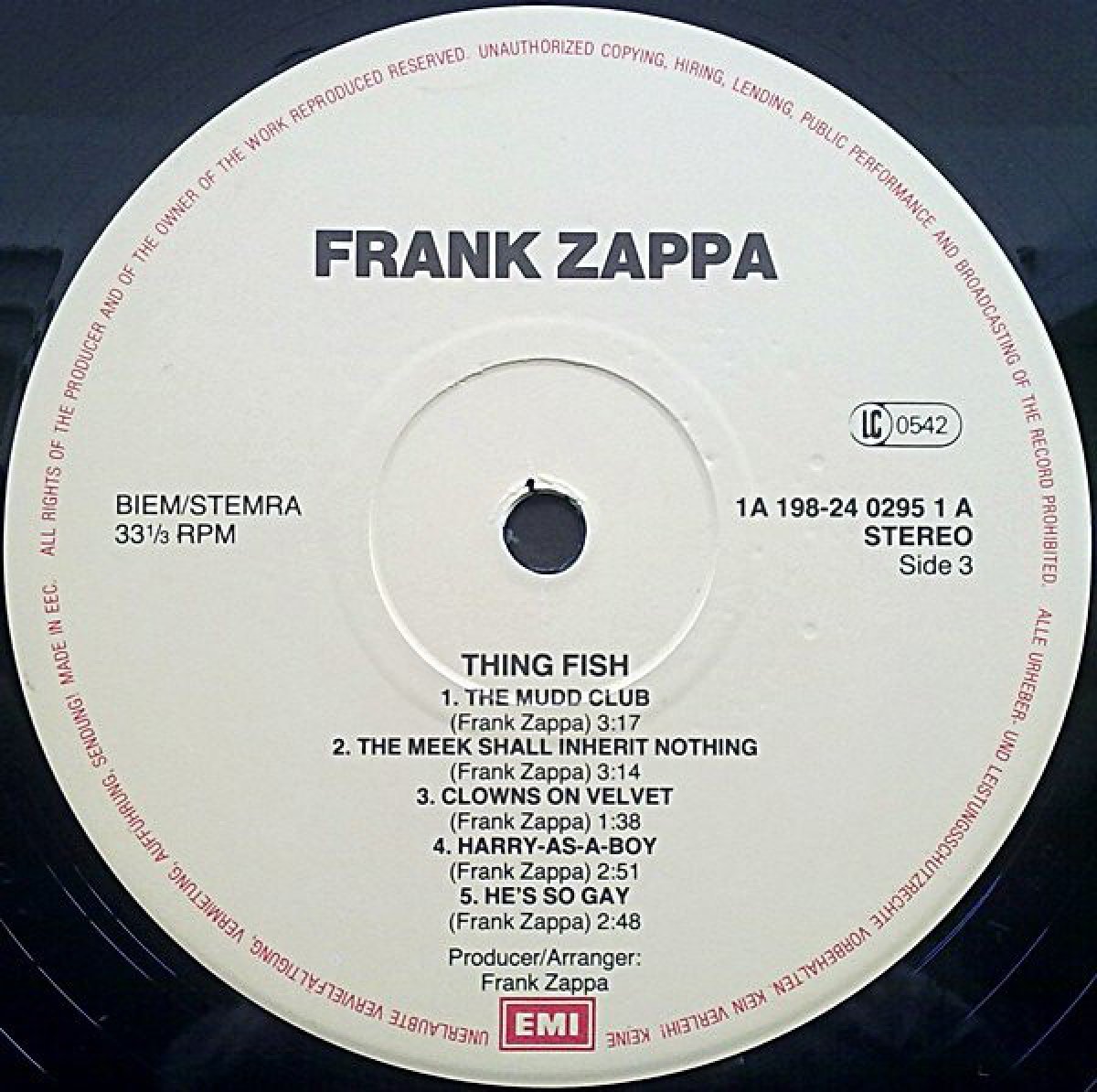 Frank Zappa "Thing-Fish" 3 LP Box