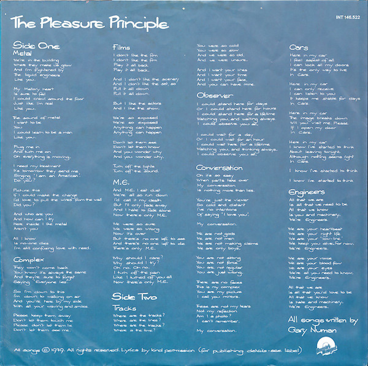 Gary Numan "The Pleasure Principle"