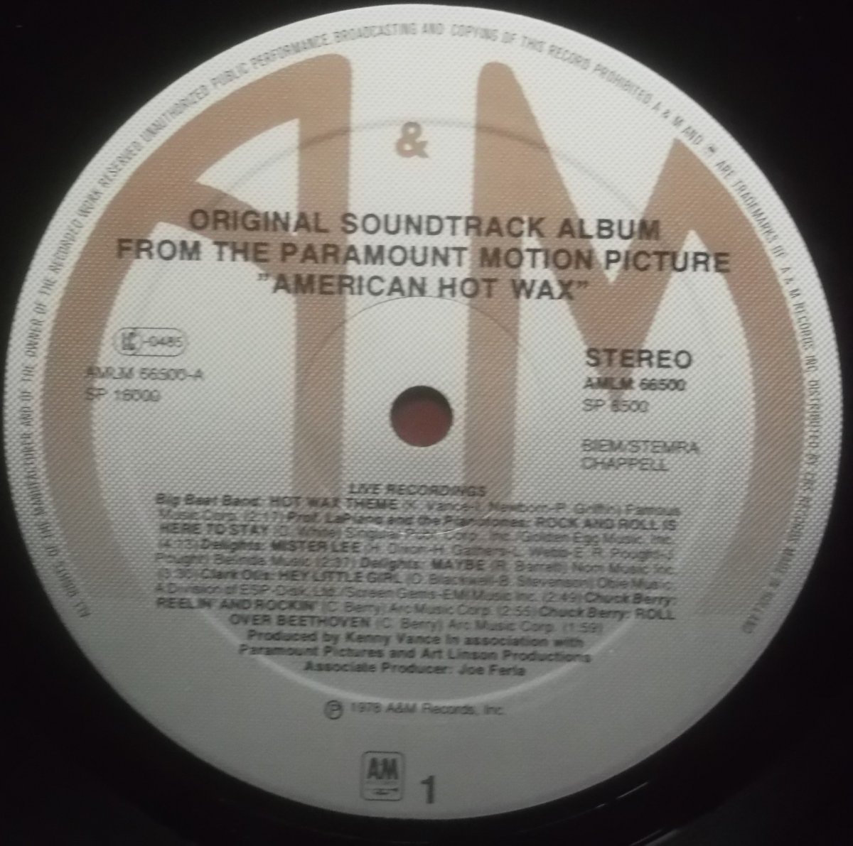 The Original Soundtrack Album From The Paramount Motion Picture American "Hot Wax" 2xLP