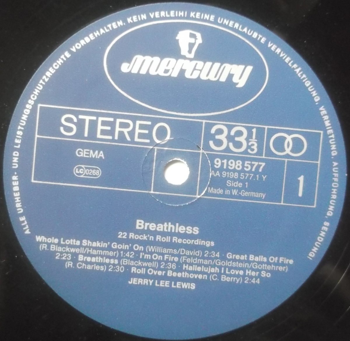 Jerry Lee Lewis – Breathless - 22 Rock N Roll Recordings