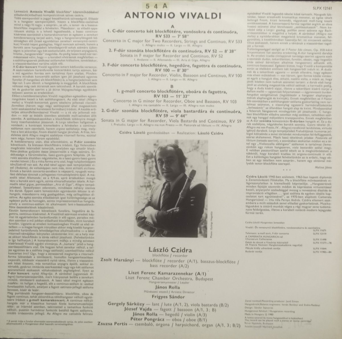 AntonioVivaldi  – Three Concerti Two Sonatas