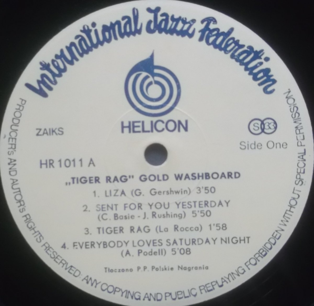 Gold Washboard – Tiger Rag