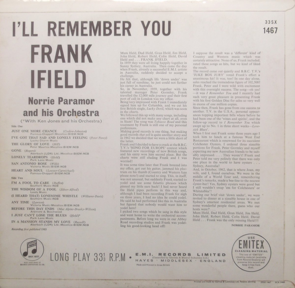 Frank Ifield – I'll Remember You