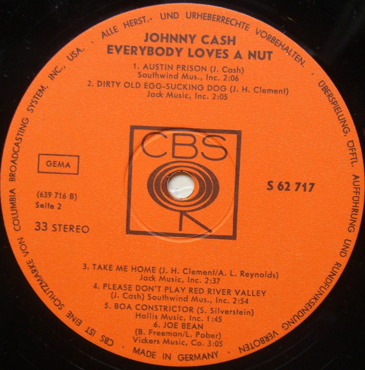 Johnny Cash – Everybody Loves A Nut  