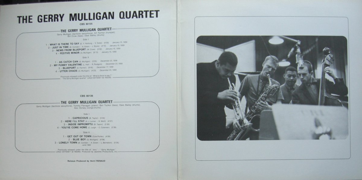 The Gerry Mulligan Quartet – My Funny Valentine 2xLP 