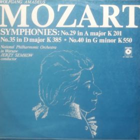 Wolfgang Amadeus Mozart– Symphonies: No.29 In A Major K 201 - No.35 In D Major - No.40 In G Minor K 550 2xLP